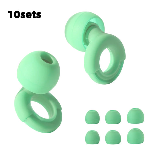Ear Plugs for Noise Reduction –Quiet Super Soft, Reusable Hearing Protection for Sleep,Swim, Work 8 Ear Tips in XS/S/M/L